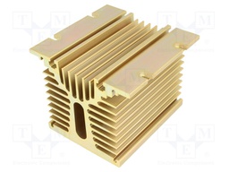 Heatsink: extruded; Y; golden; L: 100mm; W: 100mm; H: 81mm; aluminium