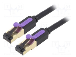 Patch cord; S/FTP; 7; stranded; OFC; PVC; black; Len: 15m; 28AWG