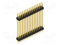 Connector: pin strips; pin header; male; PIN: 30; 2.54mm; THT; 2x15