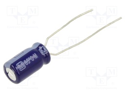Capacitor: electrolytic; THT; 47uF; 63VDC; Ø6.3x11.2mm; Pitch: 5mm