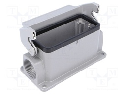 Enclosure: for Han connectors; Han; size 16B; for panel mounting
