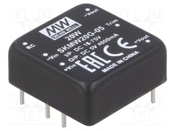 Converter: DC/DC; 20W; Uin: 18÷75V; 5VDC; Iout: 0÷4000mA; 1"x1",DIP