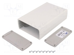 Enclosure: multipurpose; with panel; TEKAL; X: 106mm; Y: 175mm; grey