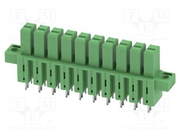 PCB headers, nominal cross section: 6 mm?, color: green, nom