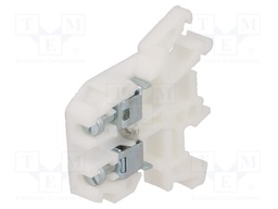 Splice terminal: rail; 0.5÷4mm2; ways: 1; terminals: 2; white; 690V