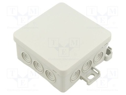Enclosure: junction box; X: 85mm; Y: 40mm; Z: 85mm; IP54; grey