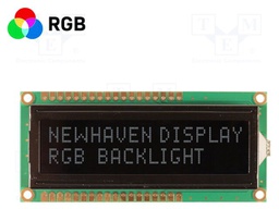 Display: LCD; FSTN Negative; 16x2; black; 80x36mm; LED; 1x16; 5V