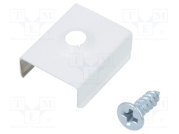 Flexible mounting plate Z; white; stainless steel