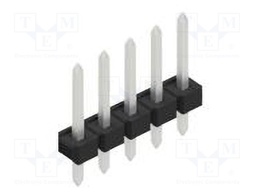 Connector: pin strips; pin header; male; PIN: 5; 2.54mm; THT; 1x5