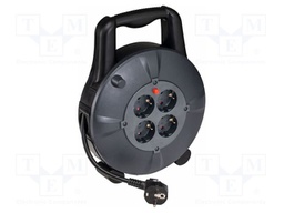 Extension lead; 3G1.5mm2; enclosed reel,rolled; Sockets: 4; PVC