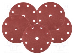 Sanding plate; Granularity: 180; Mounting: bur; with holes; Ø150mm
