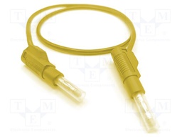Test lead; 32A; banana plug 4mm,both sides; Urated: 600V; yellow