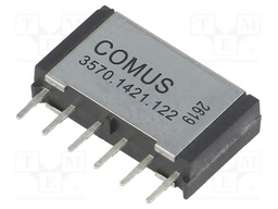 Relay: reed; DPST-NO; Ucoil: 12VDC; 500mA; max.200VDC; 10W; THT; SIP