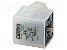 Connector: valve connector; plug; form A; female; PIN: 3; IP65; PG9