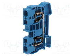Splice terminal: rail; 0.2÷16mm2; ways: 1; terminals: 2; blue; TS35