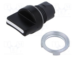 Switch: rotary; 22mm; Stabl.pos: 2; black; none; IP65; prominent