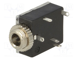 Socket; Jack 3,5mm; female; stereo; with double switch; ways: 3