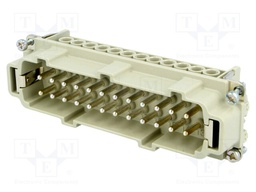 Connector: HDC; contact insert; male; C146; PIN: 24; 24+PE; size E24