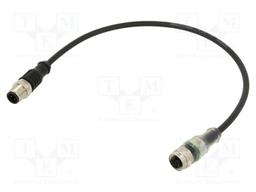 Connection lead; PIN: 4; 0.3m; plug; -25÷80°C; Insulation: PUR; IP67