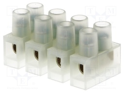 Terminal block; screw terminal; ways: 4; 2.5mm2; terminals: 8; 250V
