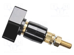 Laboratory clamp; black; 1kVDC; 200A; Contacts: brass; 143mm