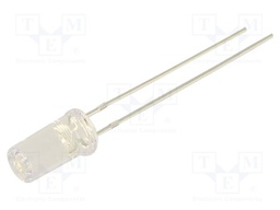 LED; blue; 5mm; 50°; Front: flat; 2.9÷3.4VDC; Pitch: 2.54mm; -30÷85°C