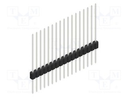 Connector: pin strips; pin header; male; PIN: 17; 1.27mm; THT; 1x17