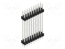 Connector: pin strips; pin header; male; PIN: 18; 2.54mm; THT; 2x9