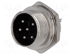 Socket; microphone; male; PIN: 6; for panel mounting
