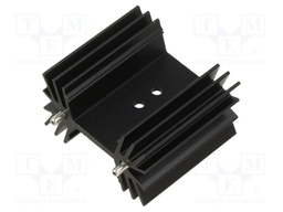 Heatsink: extruded; grilled; black; L: 38.1mm; W: 42mm; H: 25.4mm