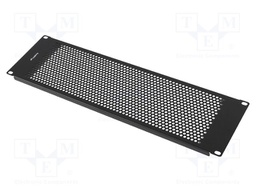 Stopper; 3U; black; Standard: 19"; perforated