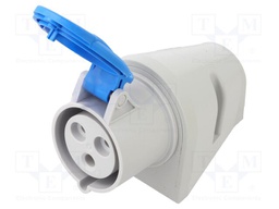 Connector: AC supply 3-phase; socket; female; 32A; 230VAC; IP44