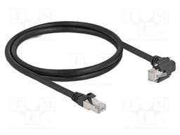 Patch cord; S/FTP; Cat: 6; RJ45 plug,RJ45 down angled plug; 1m