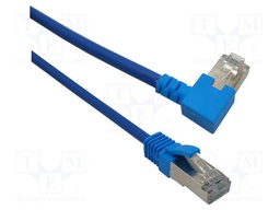 Patch cord; F/UTP; Cat: 6; RJ45 plug,RJ45 left angled plug; Cu; 2m