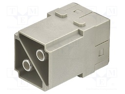 Connector: HAN; module; male; Han Modular 100A; PIN: 2; 100A; 1000V