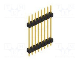 Connector: pin strips; pin header; male; PIN: 8; 2.54mm; THT; 1x8