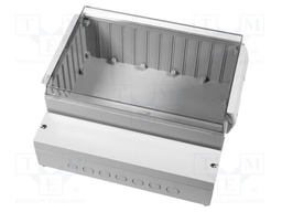 Enclosure: wall mounting; X: 296mm; Y: 261mm; Z: 132.5mm; RCP; ABS