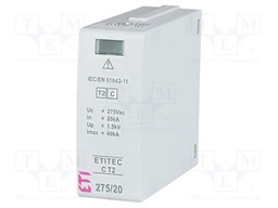 Cartridge for surge arrestor; Type 2; 40kA; Uoper.max: 275VAC