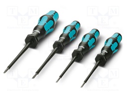 Kit: screwdrivers; Pcs: 4; slot