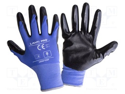 Protective gloves; Size: 11; navy blue-black; nitryl,polyester