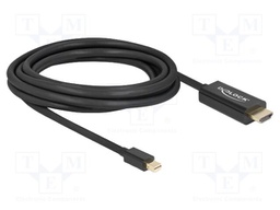 Cable; HDMI plug,mini DisplayPort plug; High Speed; Len: 1m