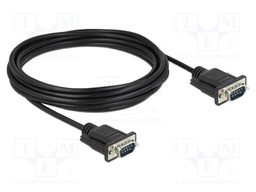 Cable; D-Sub 9pin plug,both sides; PVC; Len: 5m; black; Øcable: 5mm
