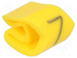 Markers for cables and wires; Label symbol: 7; 3÷5mm; PVC; yellow