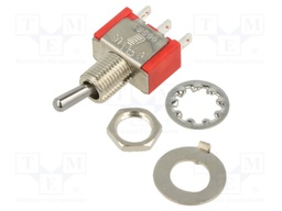 SWITCH, TOGGLE, SPDT, 5A, 120VAC, 28VDC