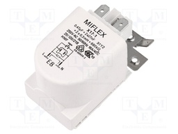 Filter: anti-interference; 250VAC; Cx: 0.47uF; Cy: 27nF; 0.3mH; 16A