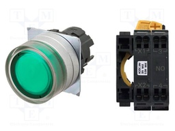 Switch: push-button; 22mm; Stabl.pos: 1; flat; Pos: 2