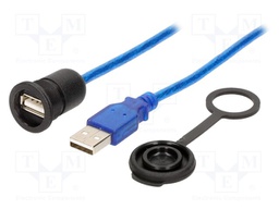 Adapter cable; USB A socket,USB A plug; 1310; USB 2.0; IP65; 3m