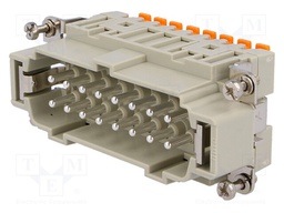 Connector: HDC; male; CSH; PIN: 16; 16+PE; size 77.27; 16A; 400V