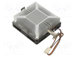 Heatsink: extruded; 12VDC; aluminium; 45.1m3/h; H: 30.8mm; W: 80mm