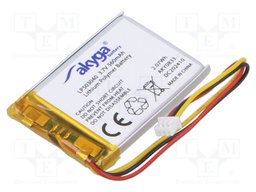 Re-battery: Li-Po; 3.7V; 560mAh; cables,MOLEX 51021-0300 socket